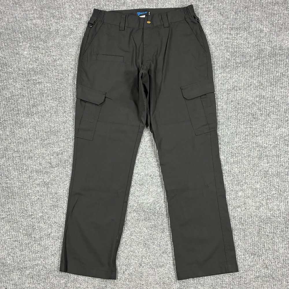 Galls Womens Cargo Pants Size 12x32 Black Cotton Blend Utility Outdoor Mid Rise
